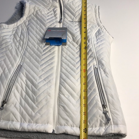 Free Country Womens Small White Reversible Vest - Picture 7 of 7